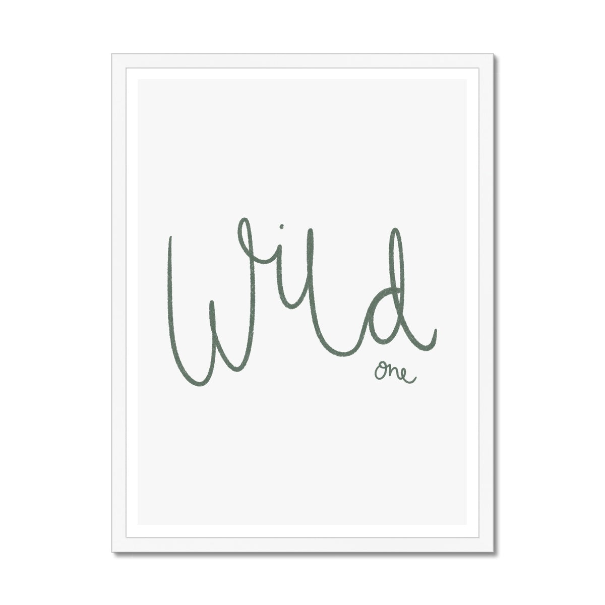 Wild One - Forest Green | Framed Print