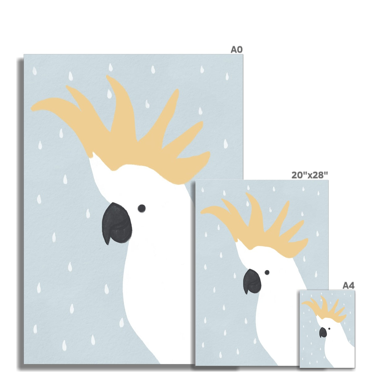 Cockatoo - Blue | Unframed