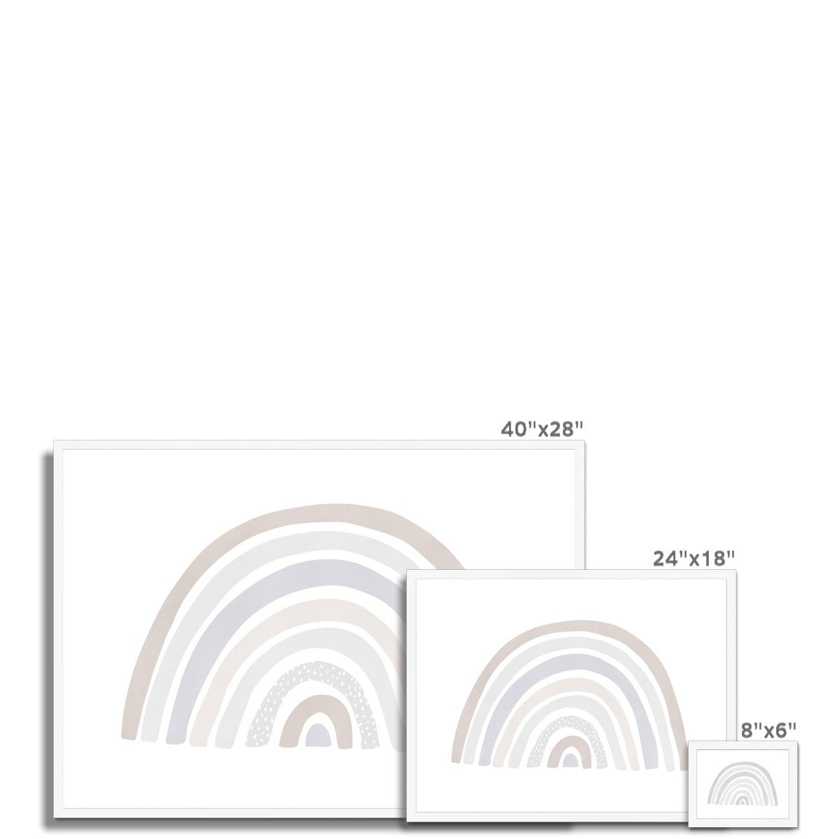 Scandi Rainbow - Natural | Framed Print