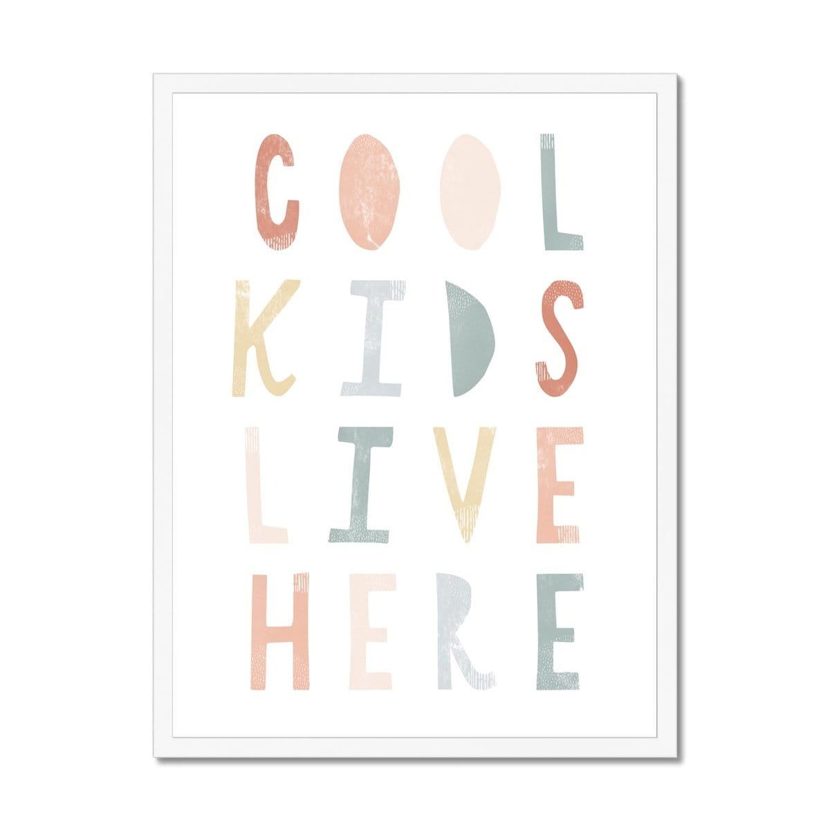 Cool Kids Live Here - Subtle | Framed Print