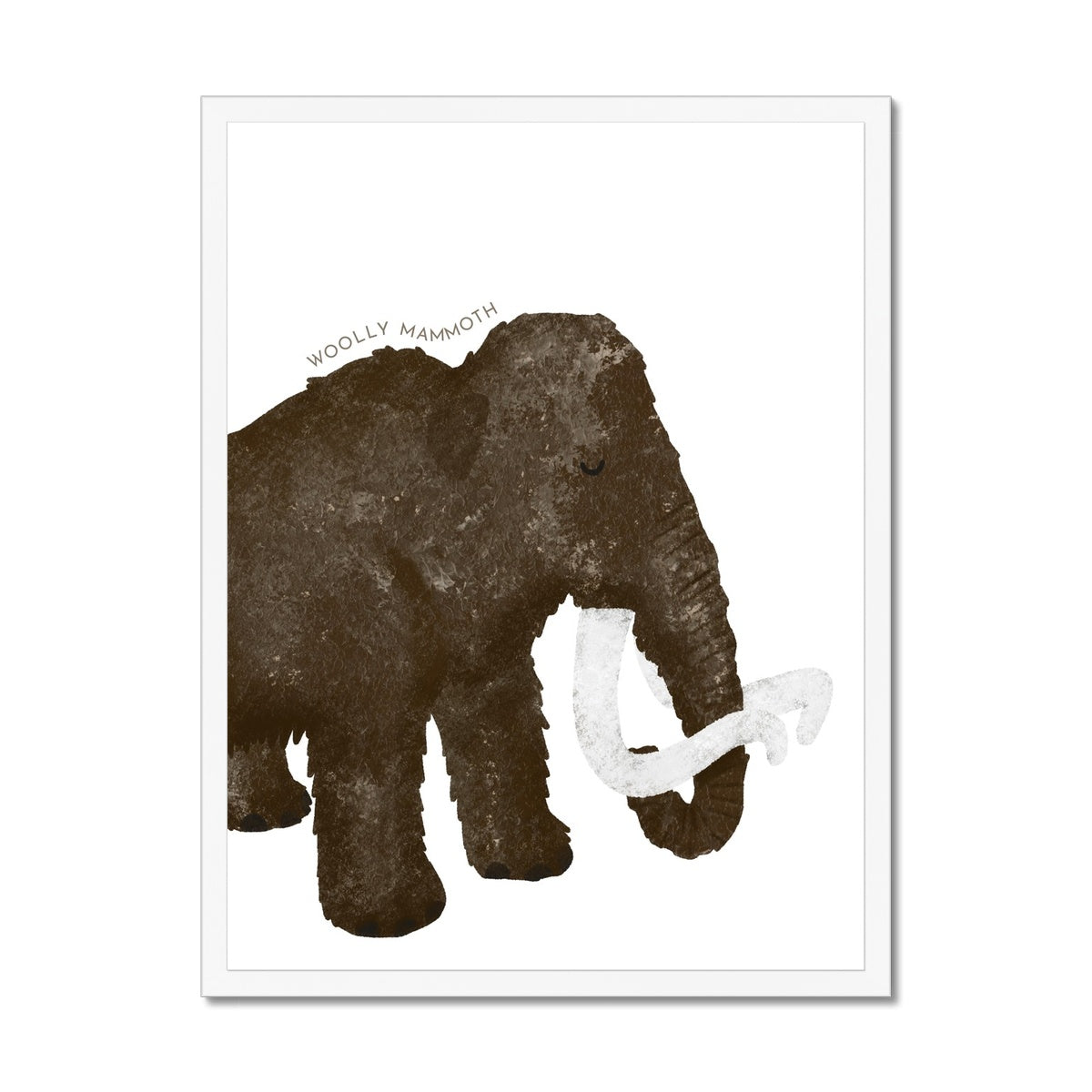 Woolly Mammoth - Portrait | Framed Print