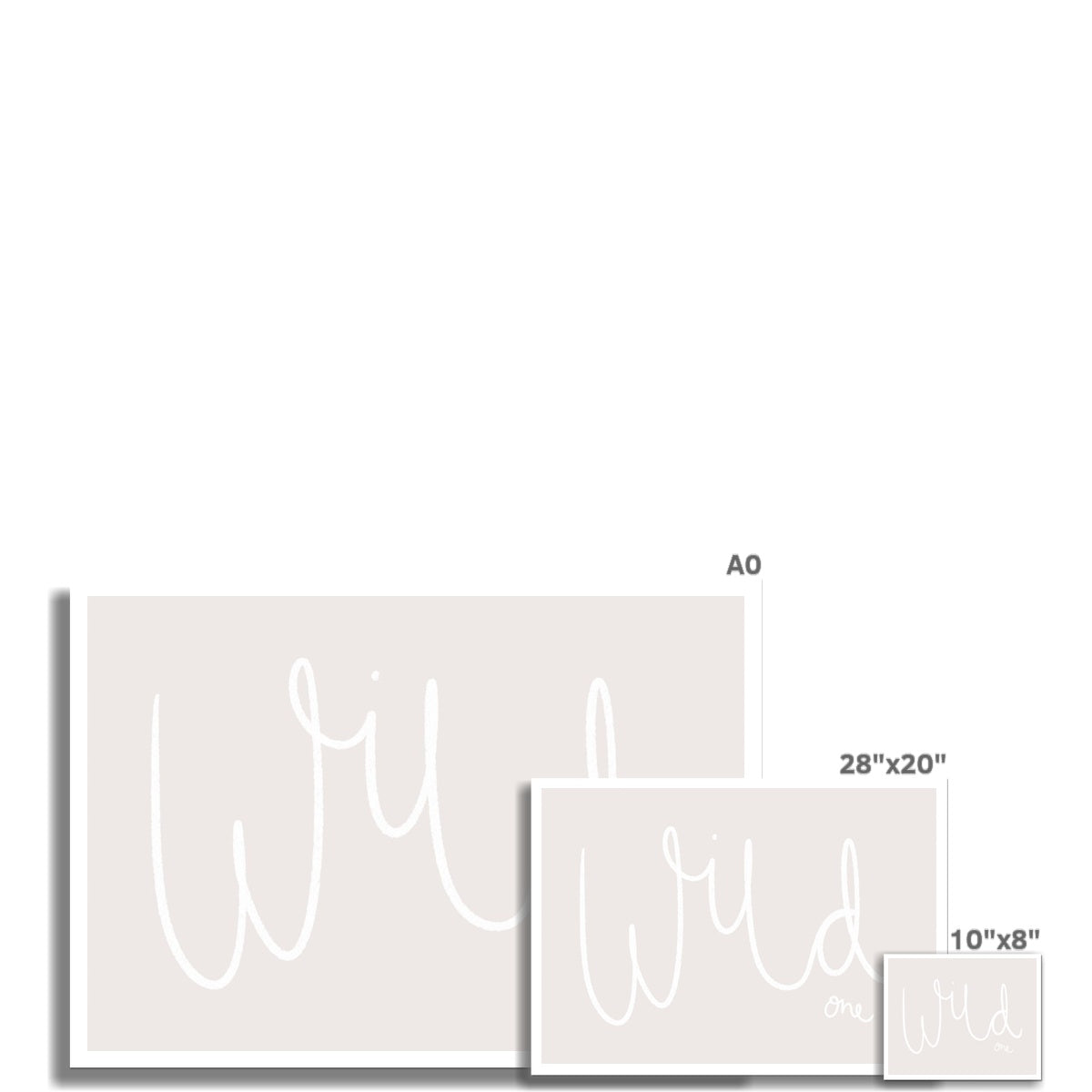 Wild One - Beige / White Landscape | Unframed