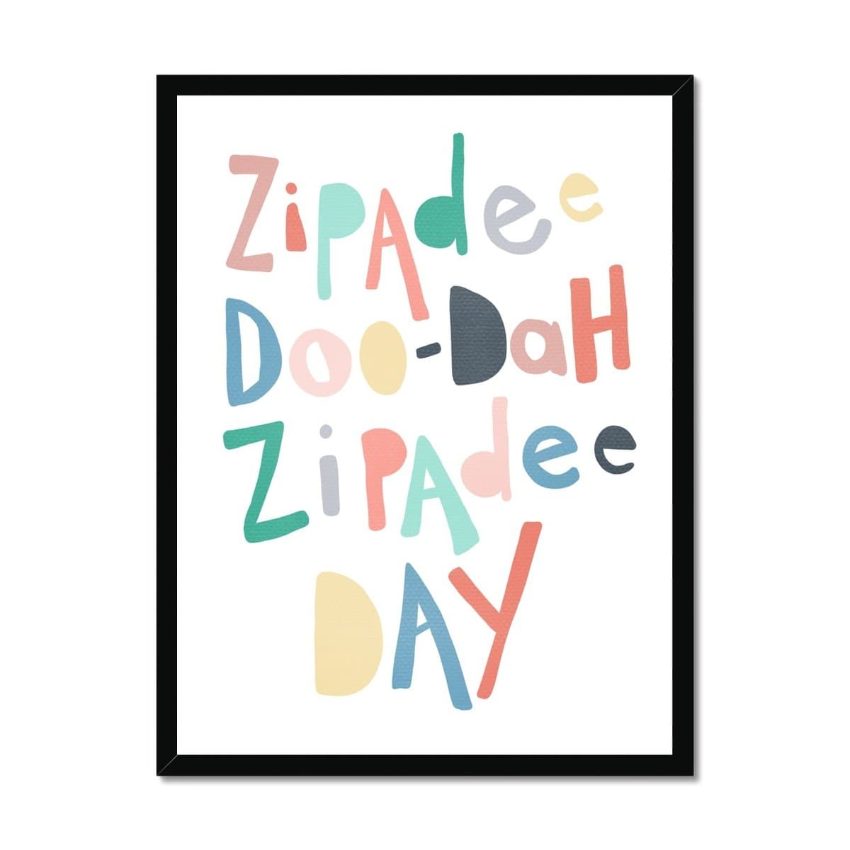 Zipadee Doo Dah - Rainbow Colours | Framed Print