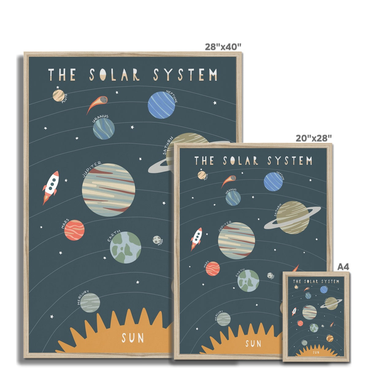 Solar System Print - Portrait | Framed Print