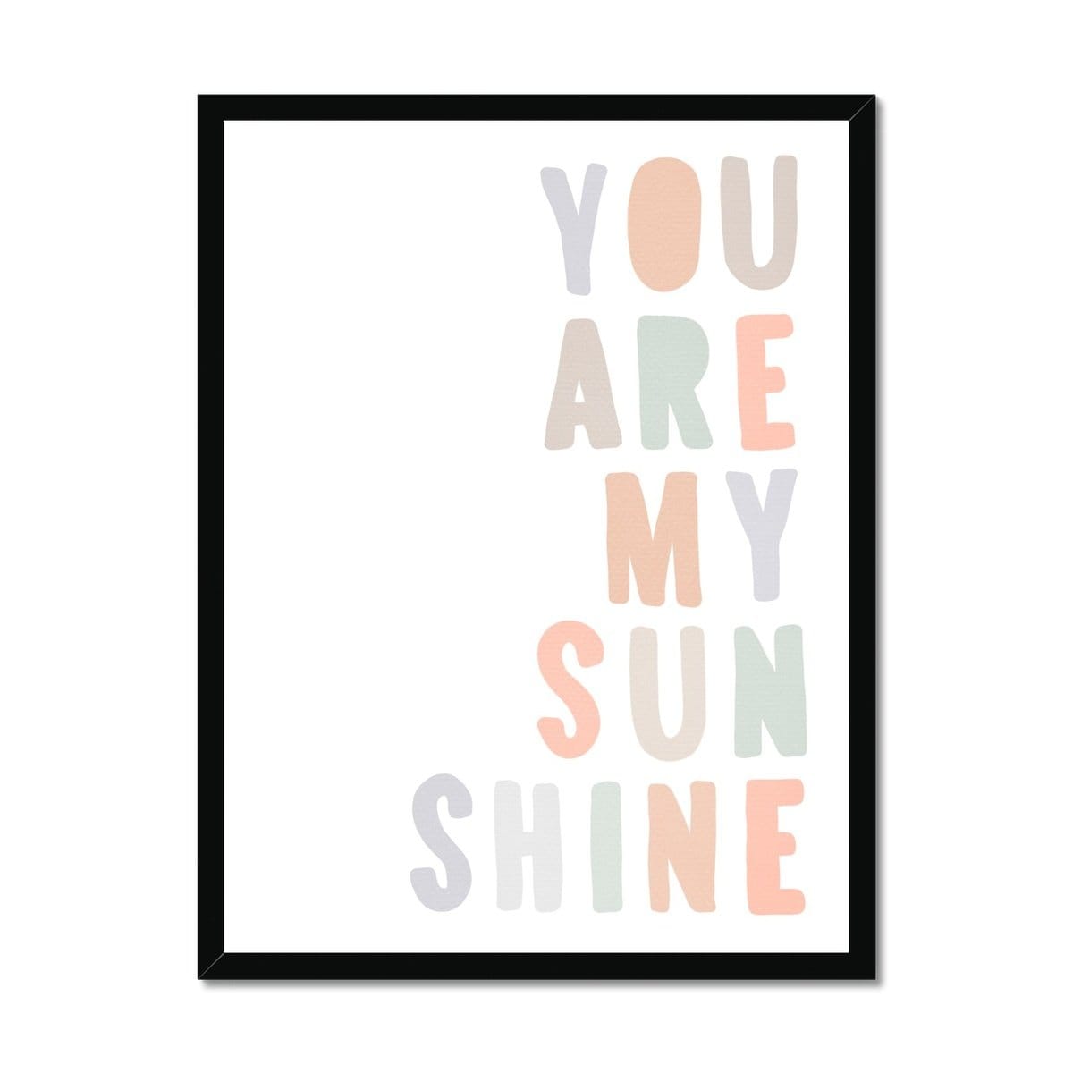 You Are My Sunshine - Pastel | Framed Print