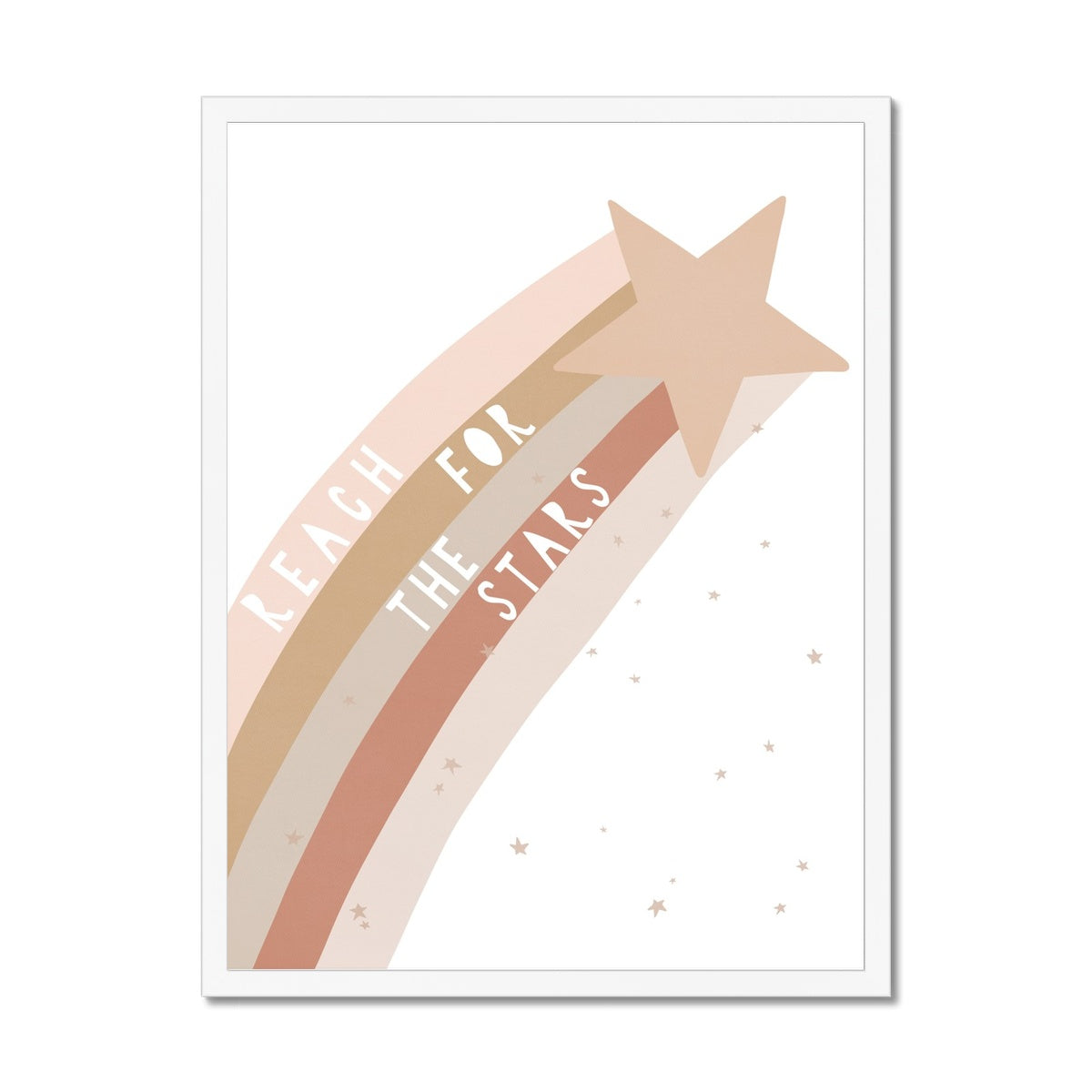 Reach for the Stars Quote - Pinks | Framed Print