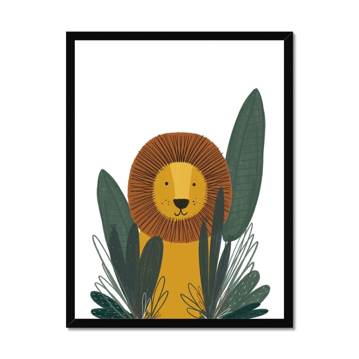 Mr Lion Animal Safari Art | Framed Print