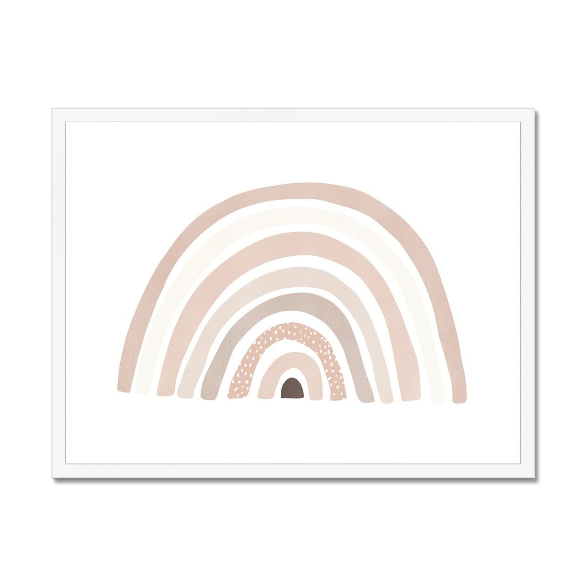 Scandi Rainbow - Pink | Framed Print
