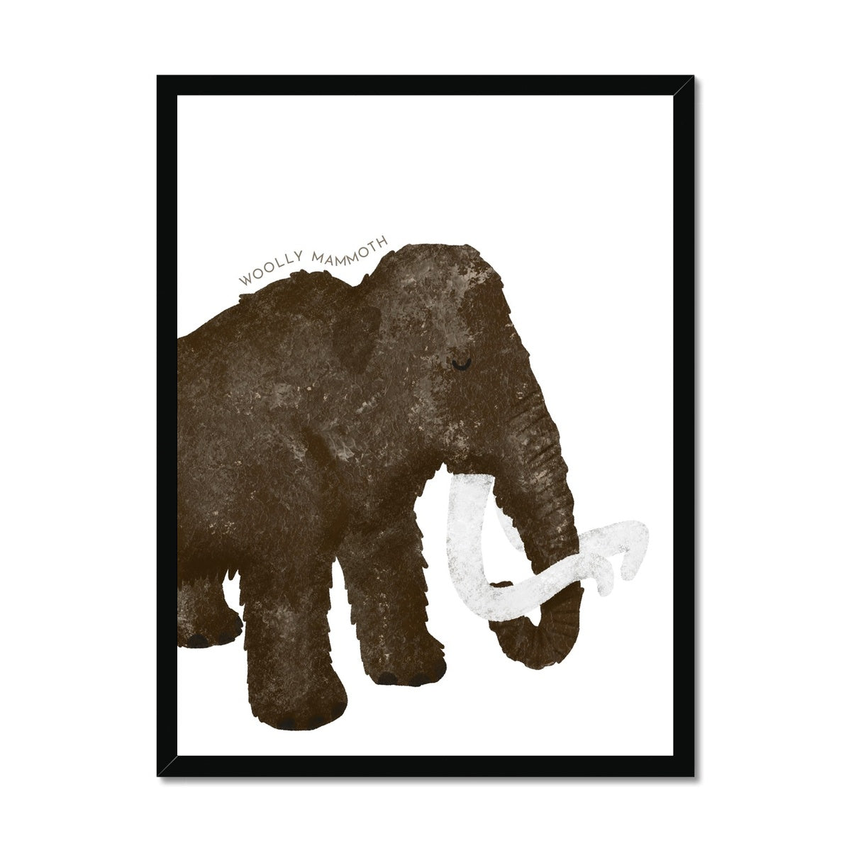 Woolly Mammoth - Portrait | Framed Print