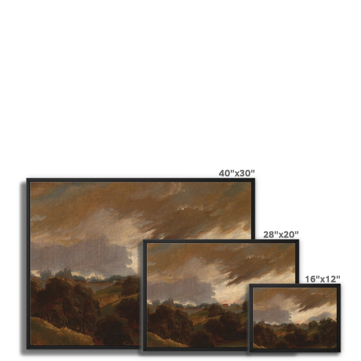 Hampstead Stormy Sky | Framed Canvas