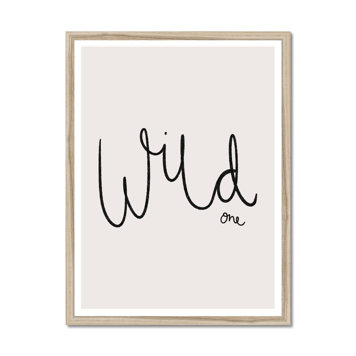Wild One - Typography | Framed Print