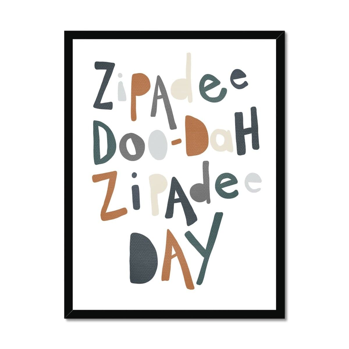 Zipadee Doo Dah - Navy | Framed Print