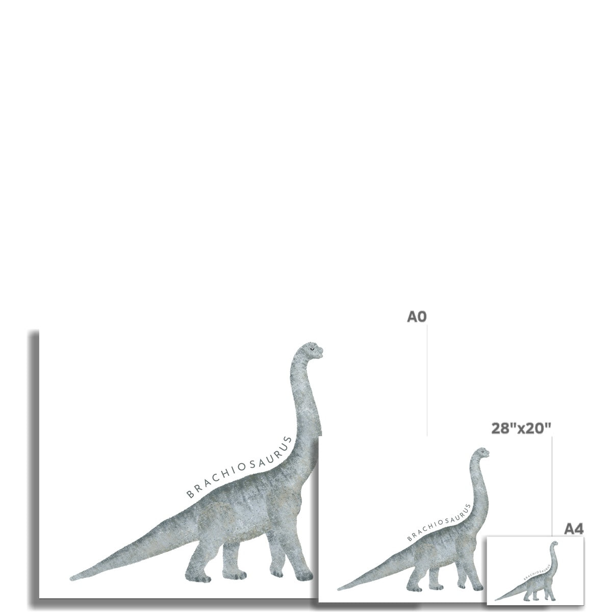 Dinosaur Art - Brachiosaurus | Unframed