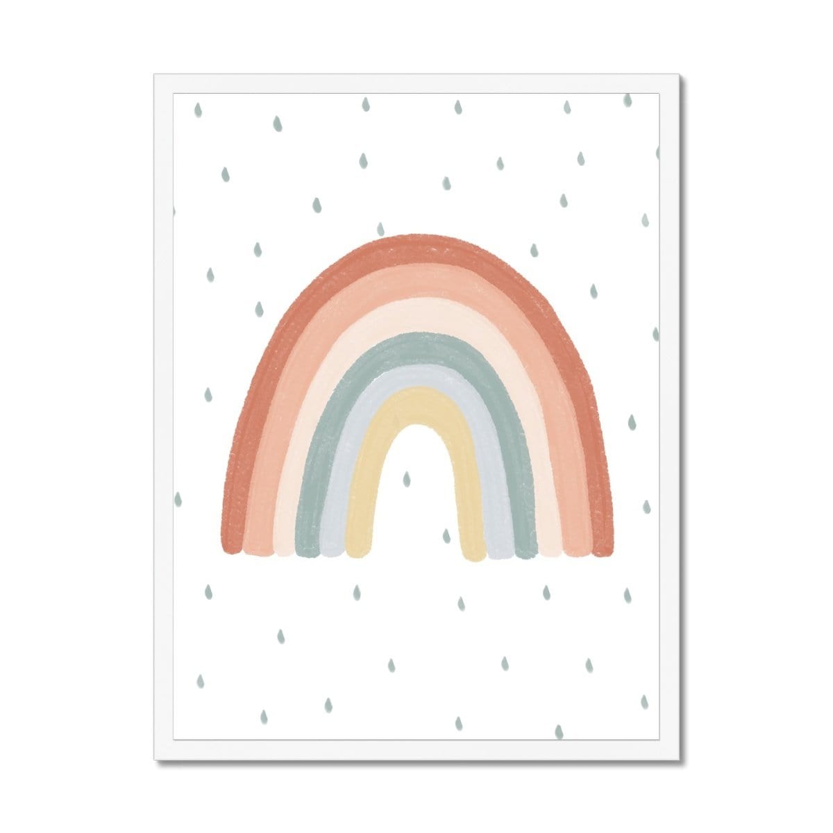 Rainbow Wall Art - Subtle Colours | Framed Print