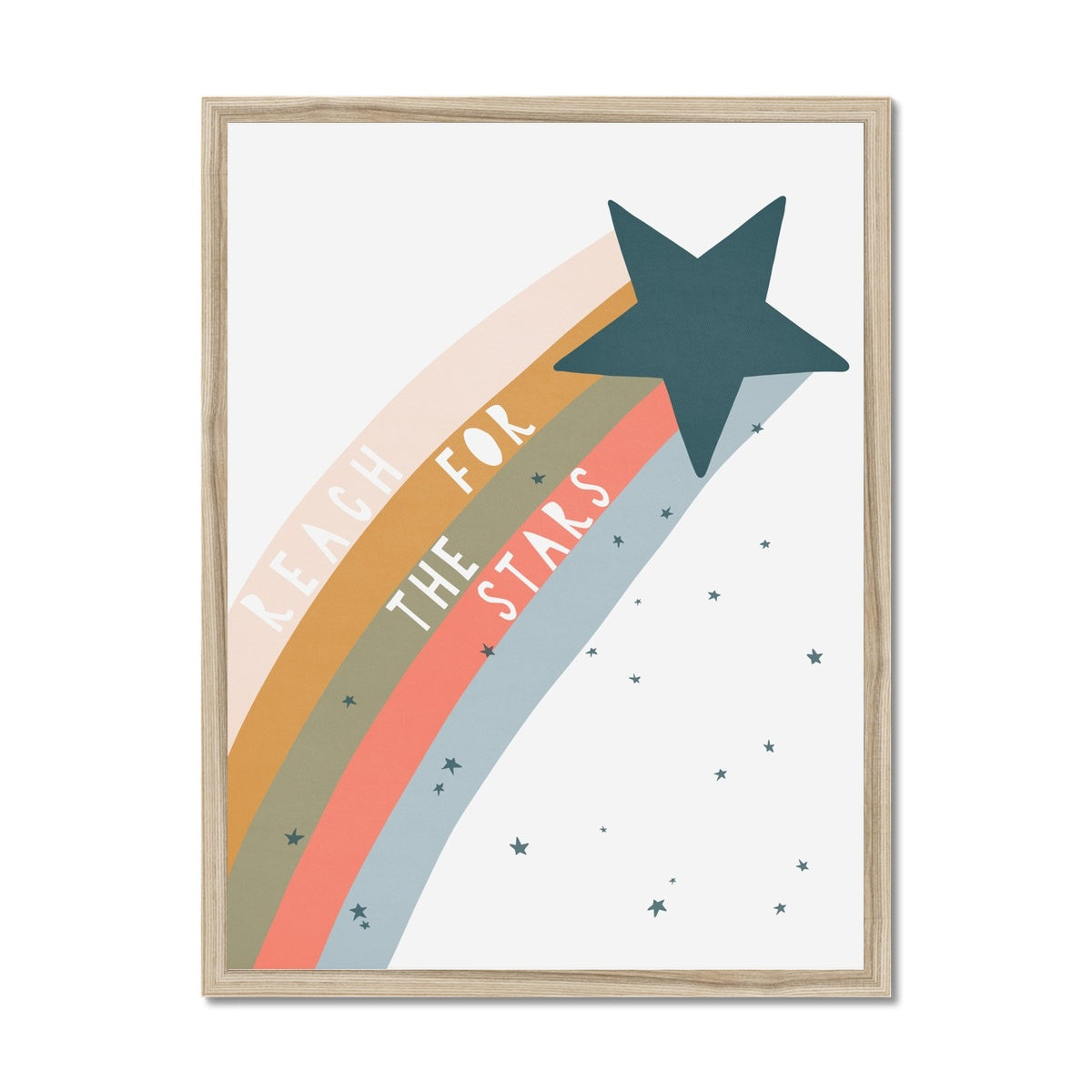 Reach for the Stars Quote - Space | Framed Print