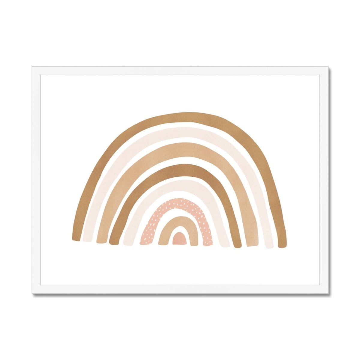 Scandi Rainbow - Burnt Umber | Framed Print