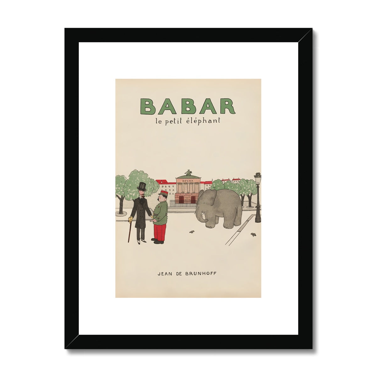 Babar Nursery Art - Babar the Elephant nursery wall art print, Vintage Babar nursery decor for baby’s room, Classic Babar prints for children’s bedrooms
