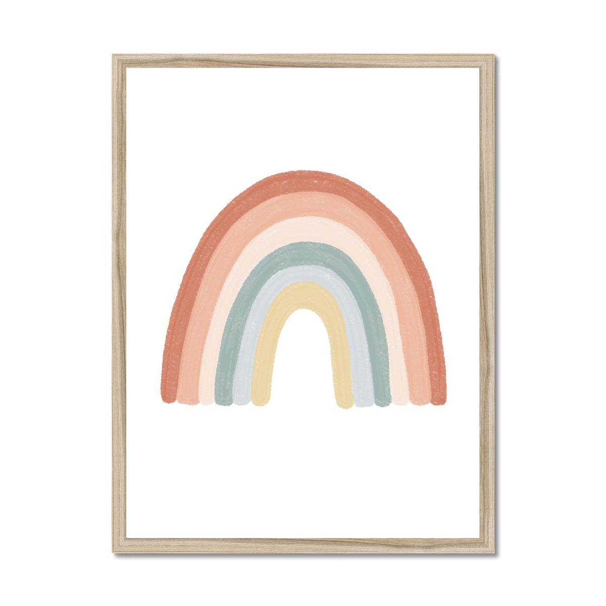 Rainbow Wall Art - Subtle - No Drops | Framed Print