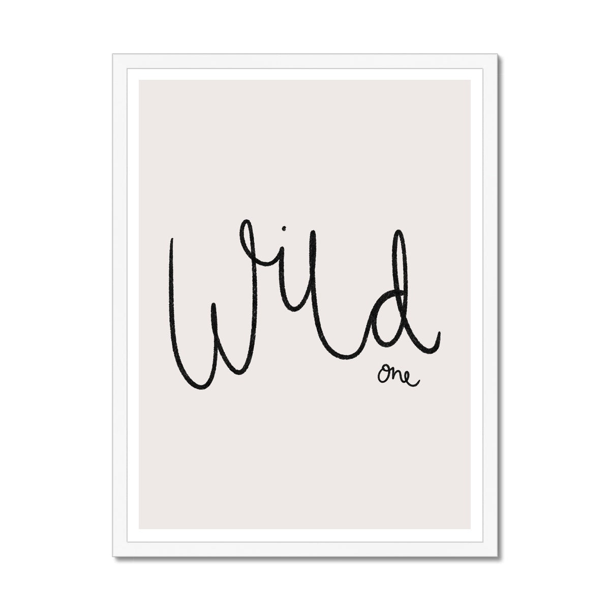 Wild One - Typography | Framed Print