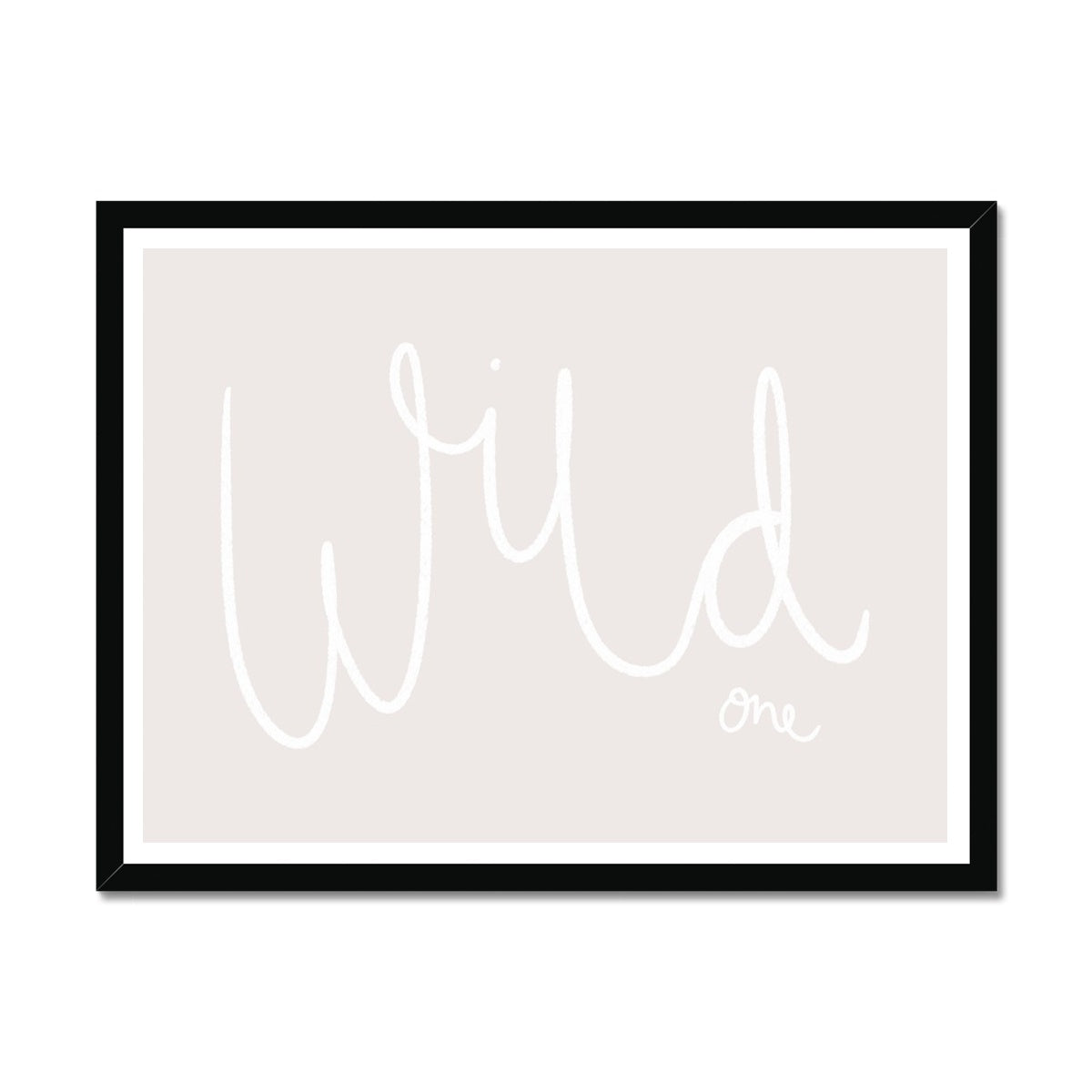 Wild One - Beige / White Landscape | Framed Print