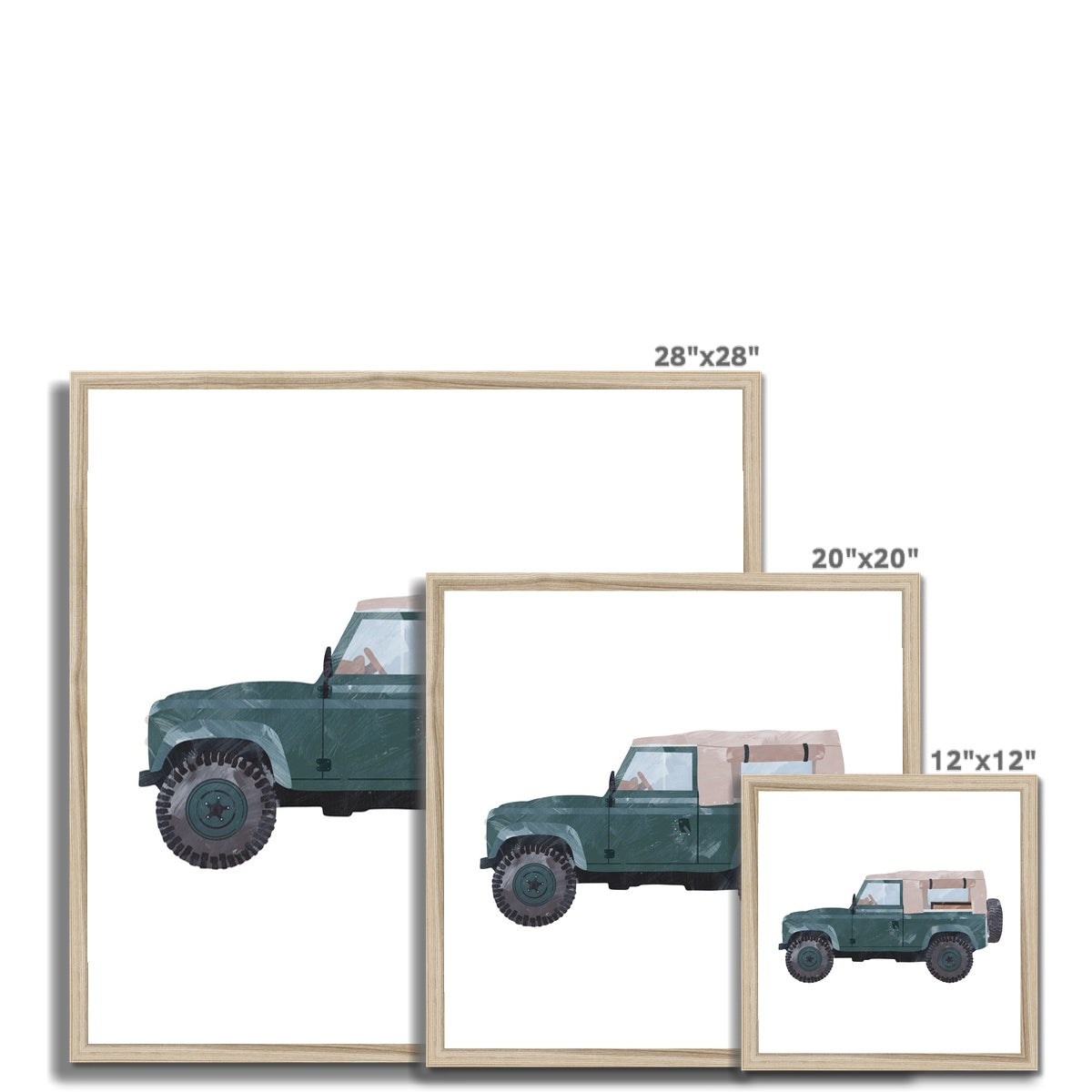4x4 Land Rover - Green Defender | Framed Print
