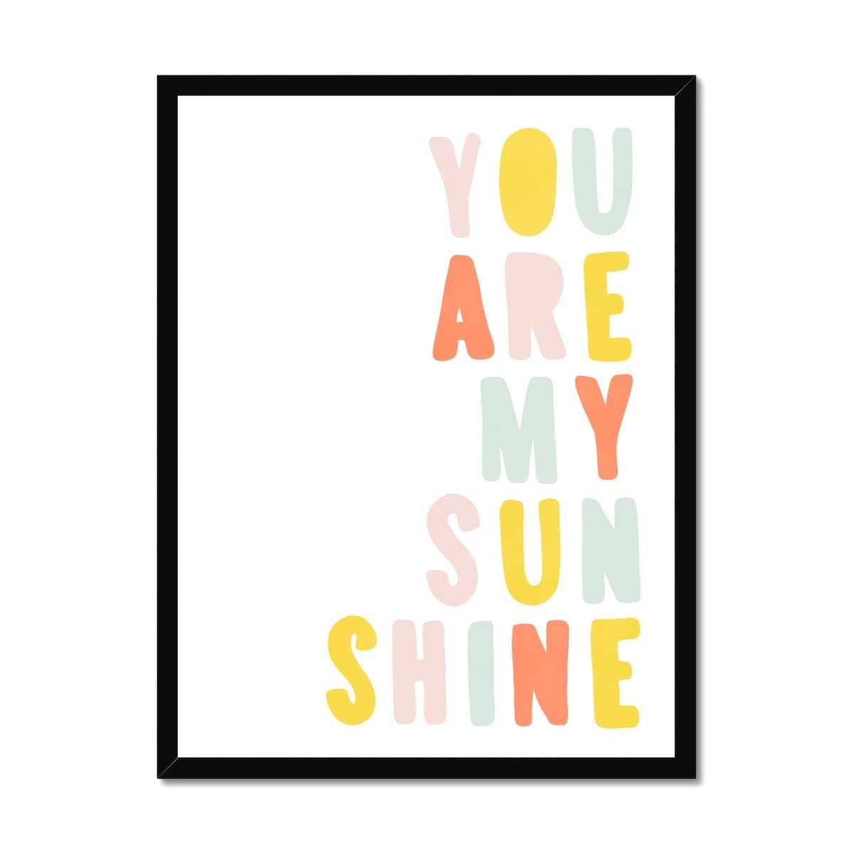 You Are My Sunshine - Pastel Popsicle | Framed Print