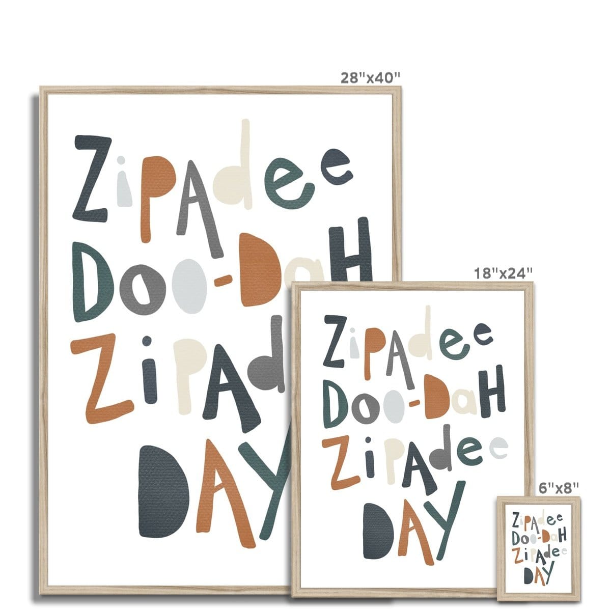 Zipadee Doo Dah - Navy | Framed Print