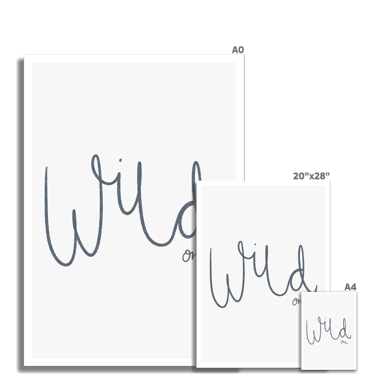 Wild One - Navy | Unframed