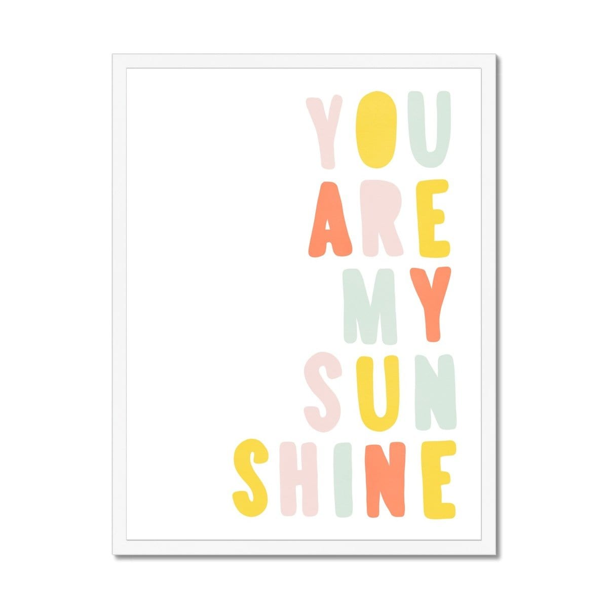 You Are My Sunshine - Pastel Popsicle | Framed Print