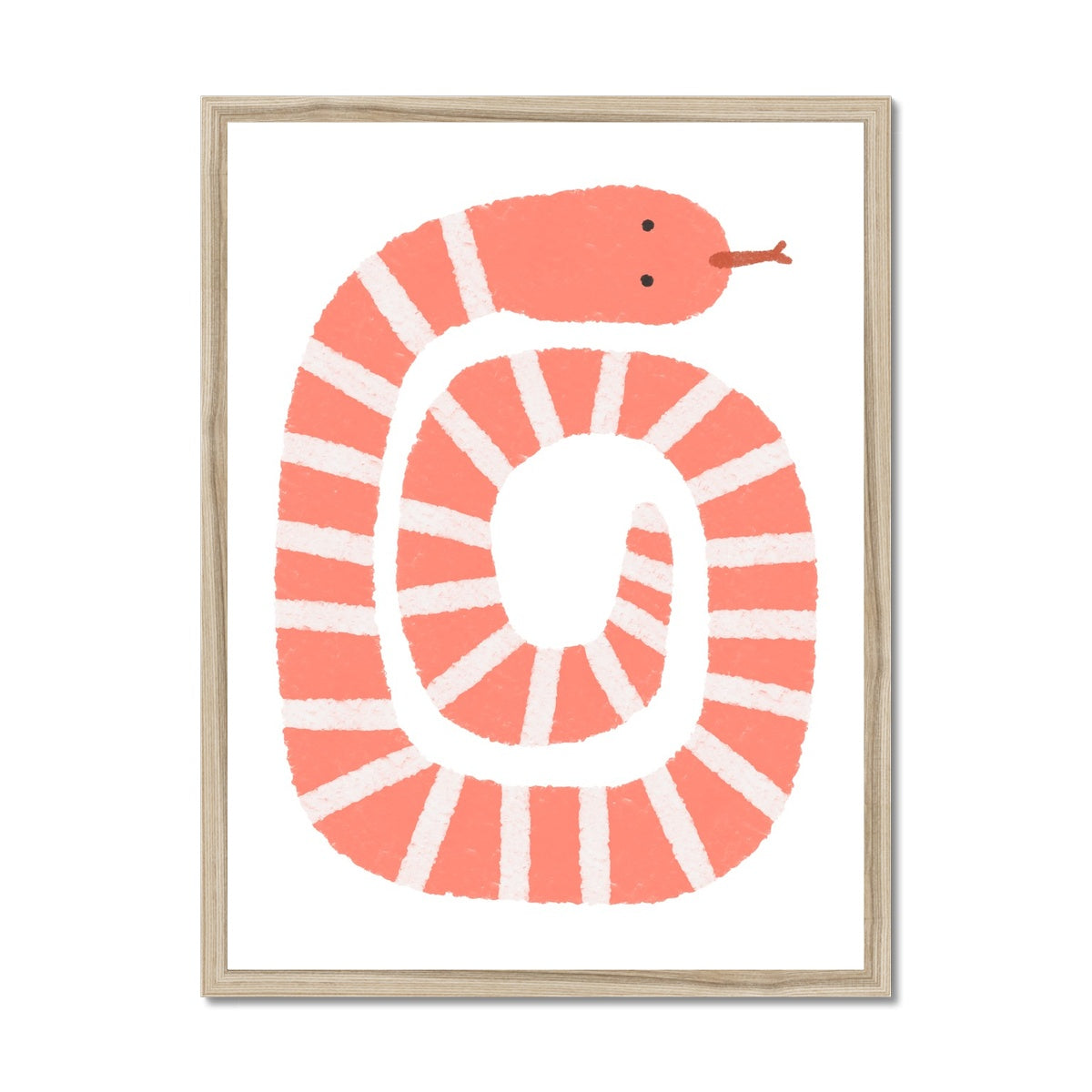 Snake Print - Pink | Framed Print