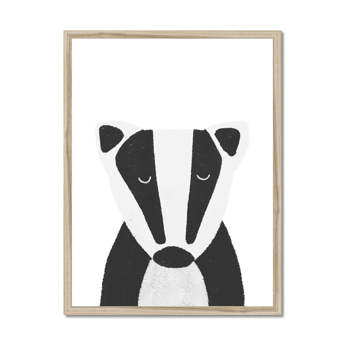Badger Print - Plain | Framed Print