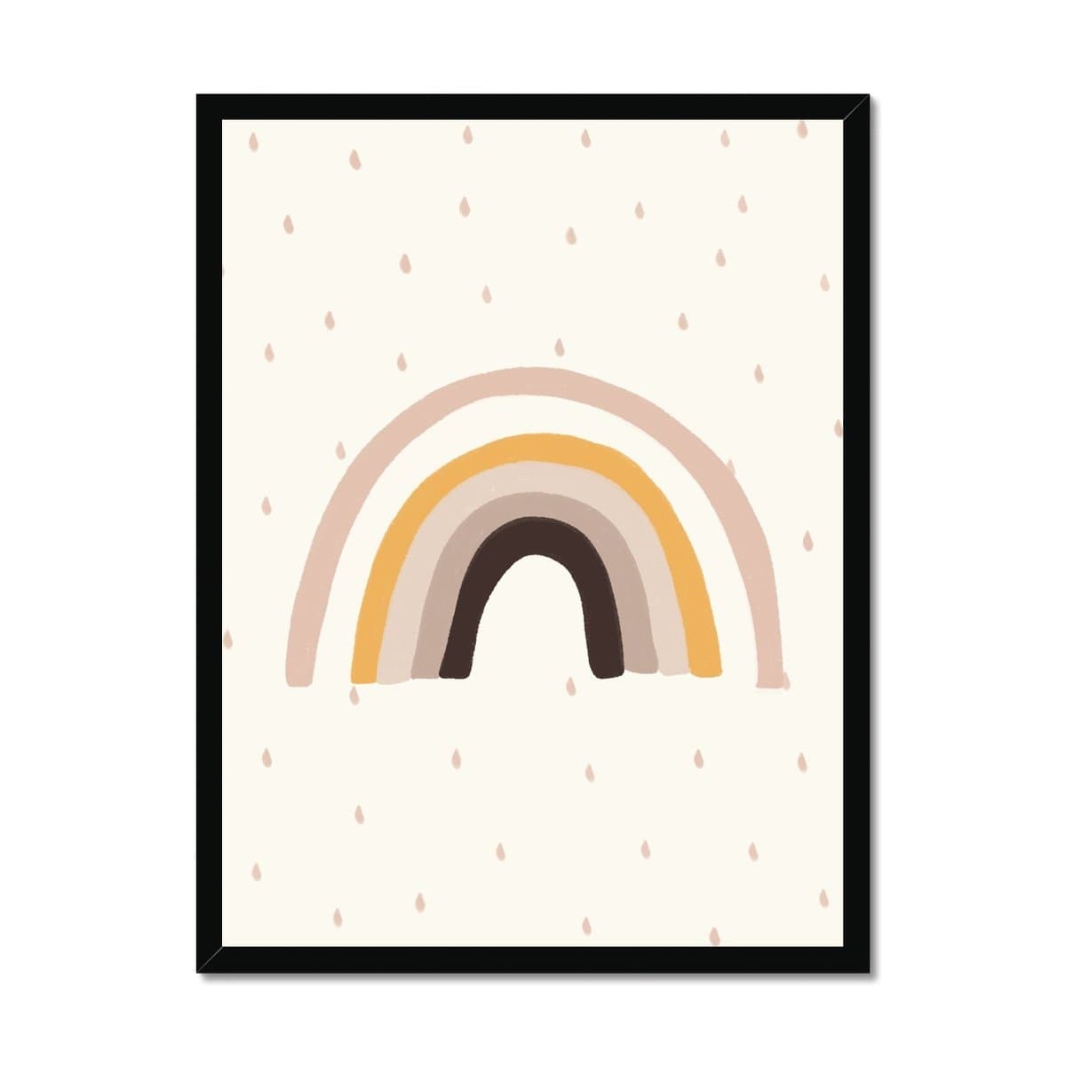 Rainbow Wall Art - Muted Colours | Framed Print