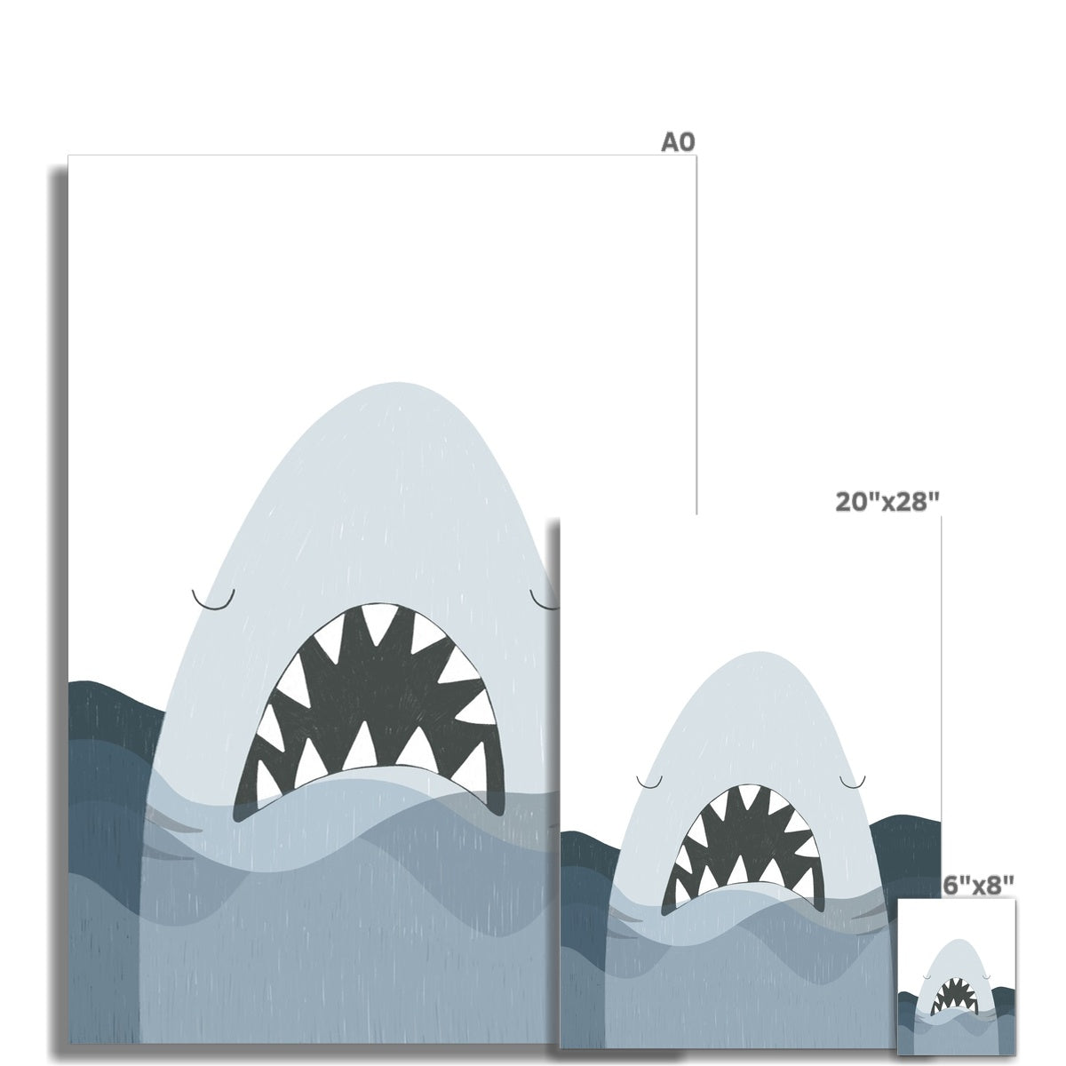 Shark Print - Jaws - No Words | Unframed