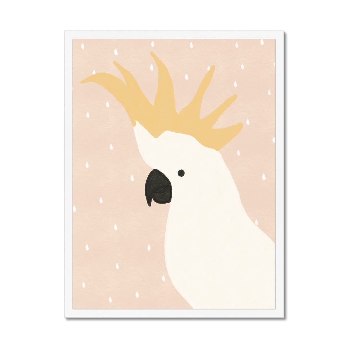 Cockatoo Art - Pink | Framed Print