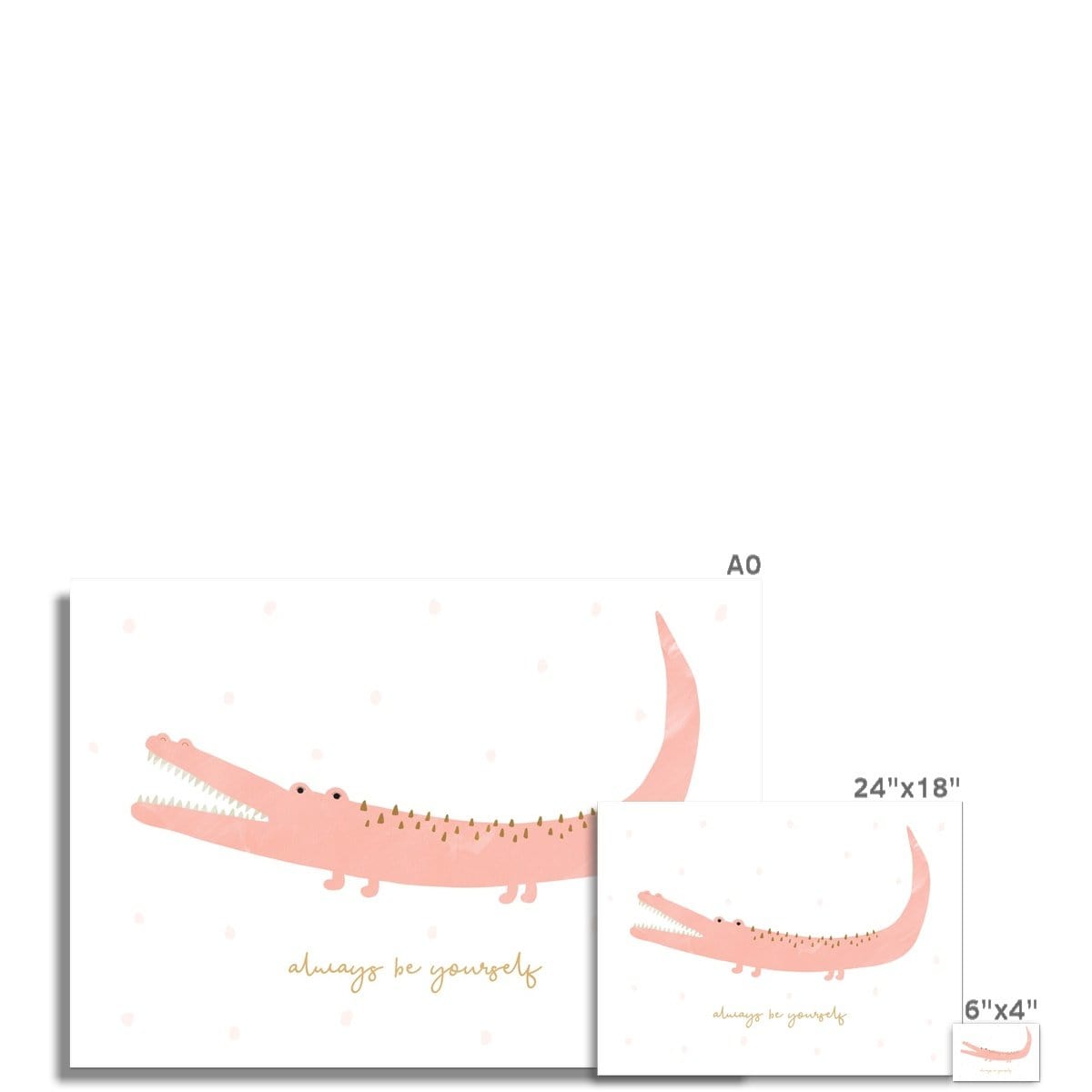 Pink Crocodile - Always Be Yourself | Fine Art Print