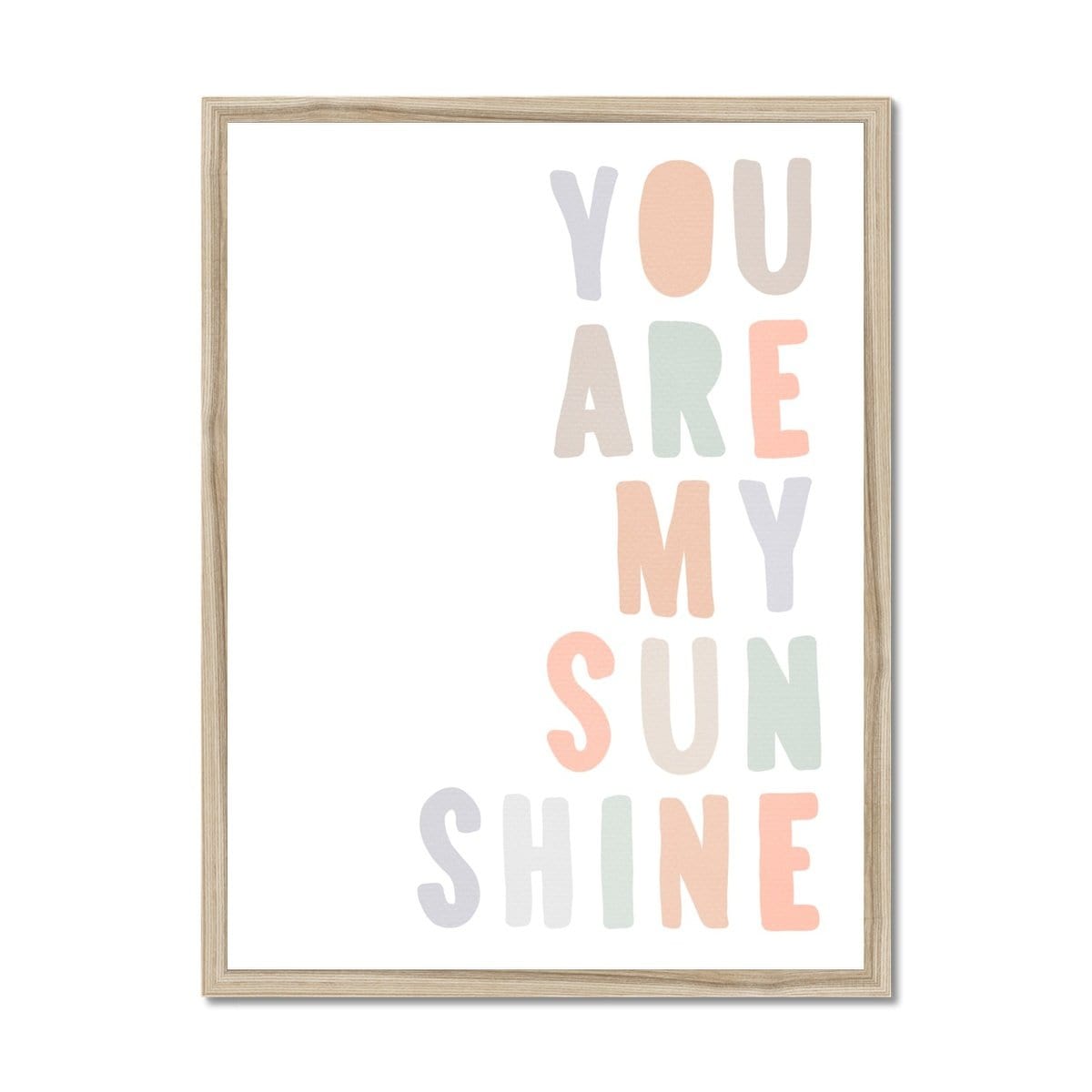 You Are My Sunshine - Pastel | Framed Print