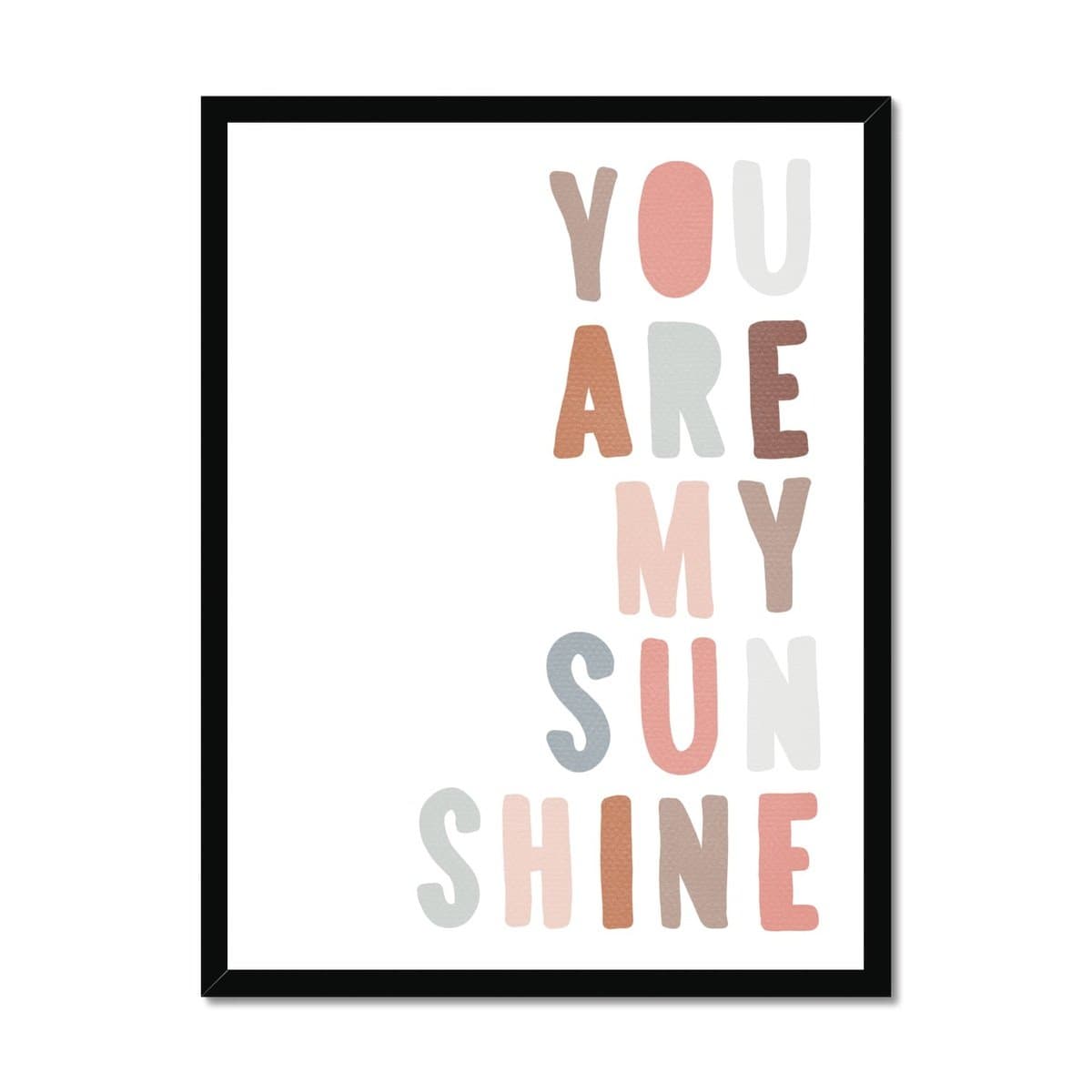 You Are My Sunshine - Ice Cream Colours | Framed Print