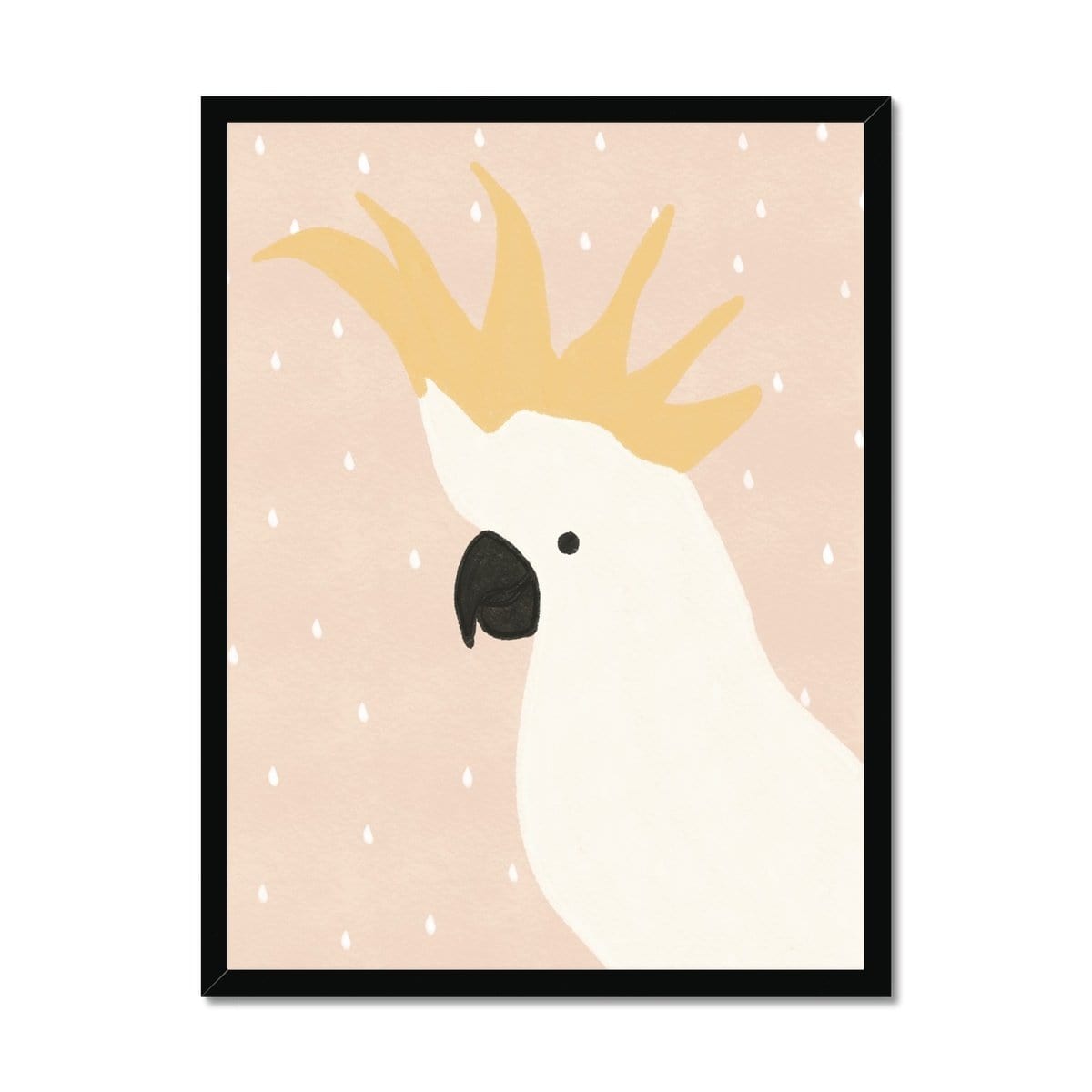 Cockatoo Art - Pink | Framed Print