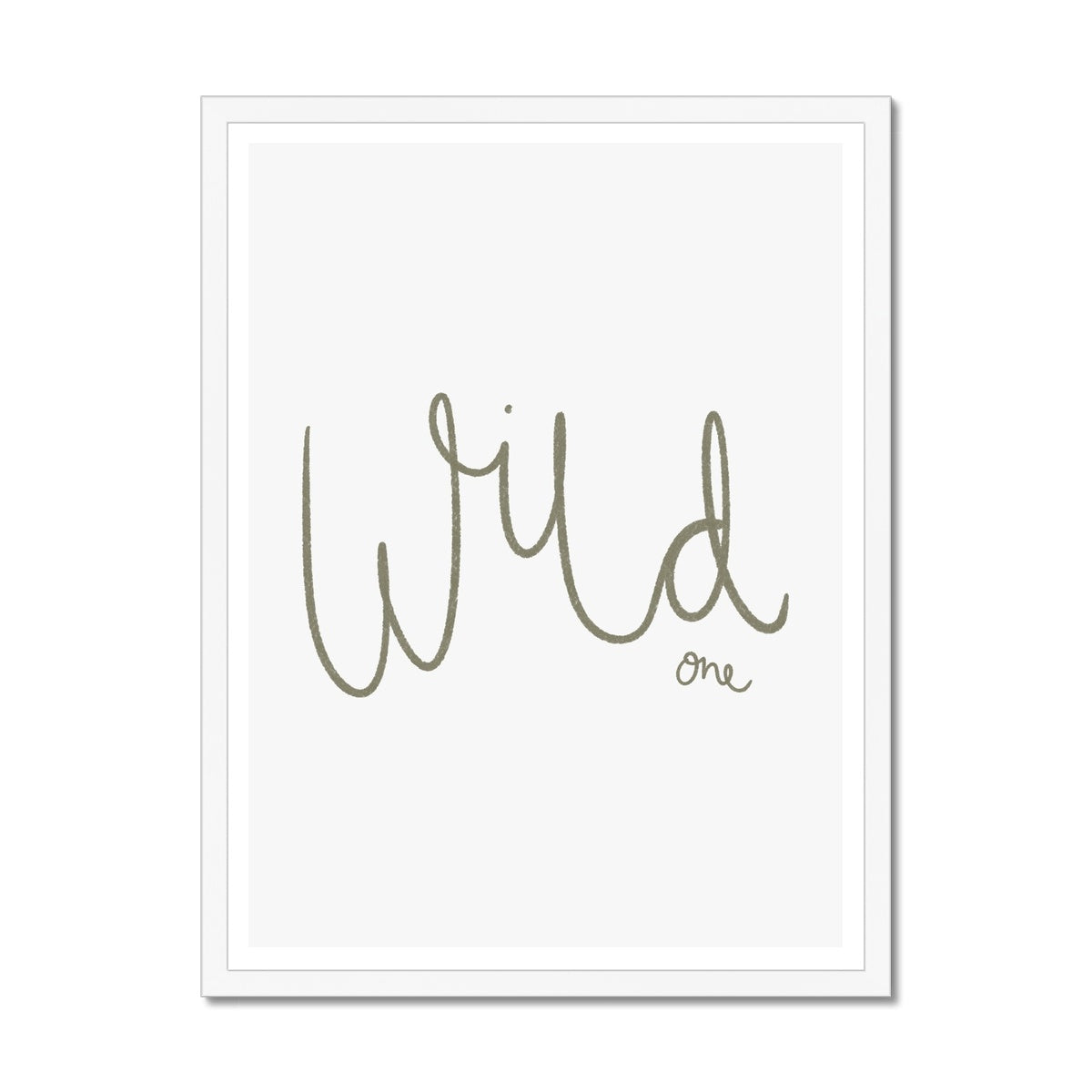 Wild One - Olive Green | Framed Print