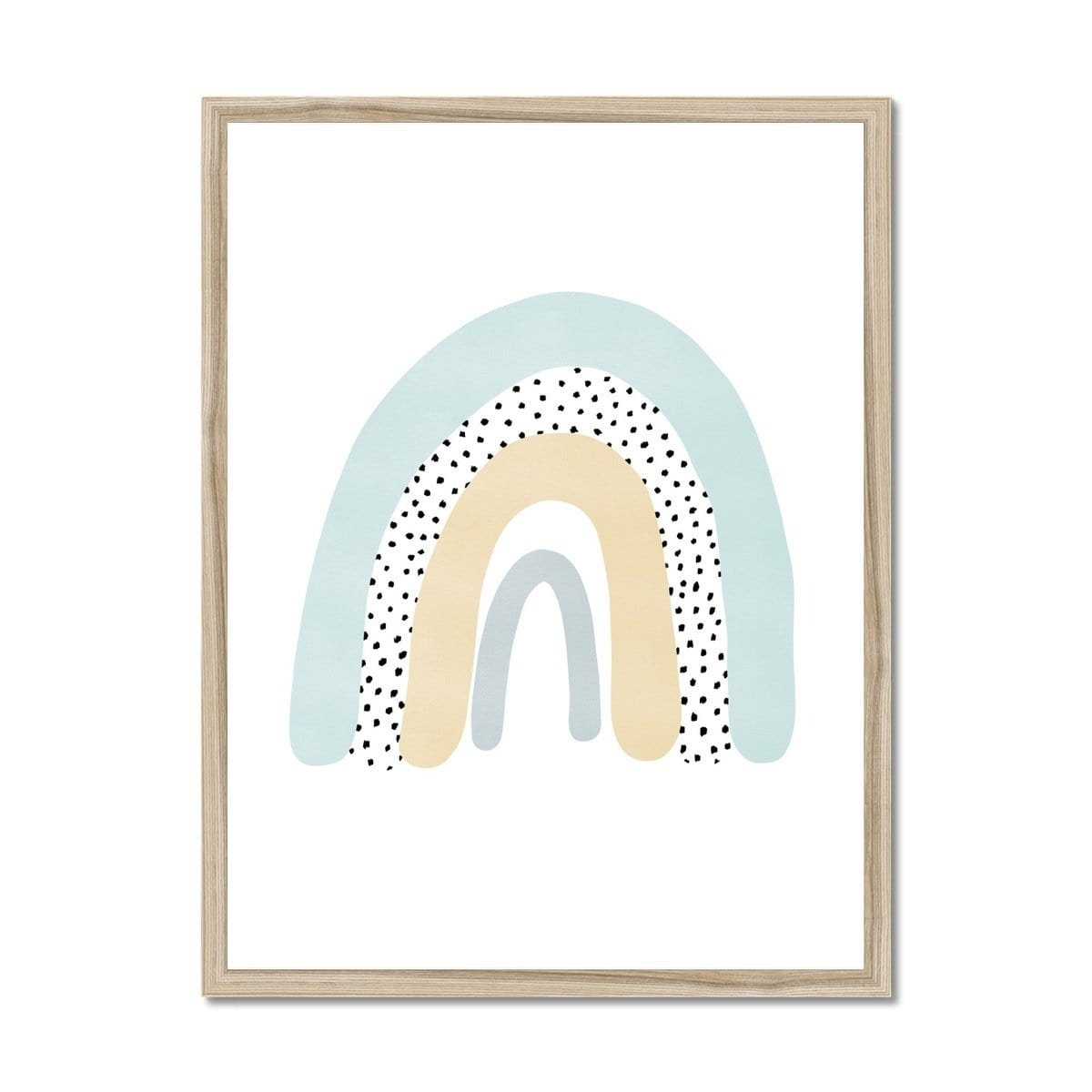 Rainbow Wall Art - Mint Green | Framed Print