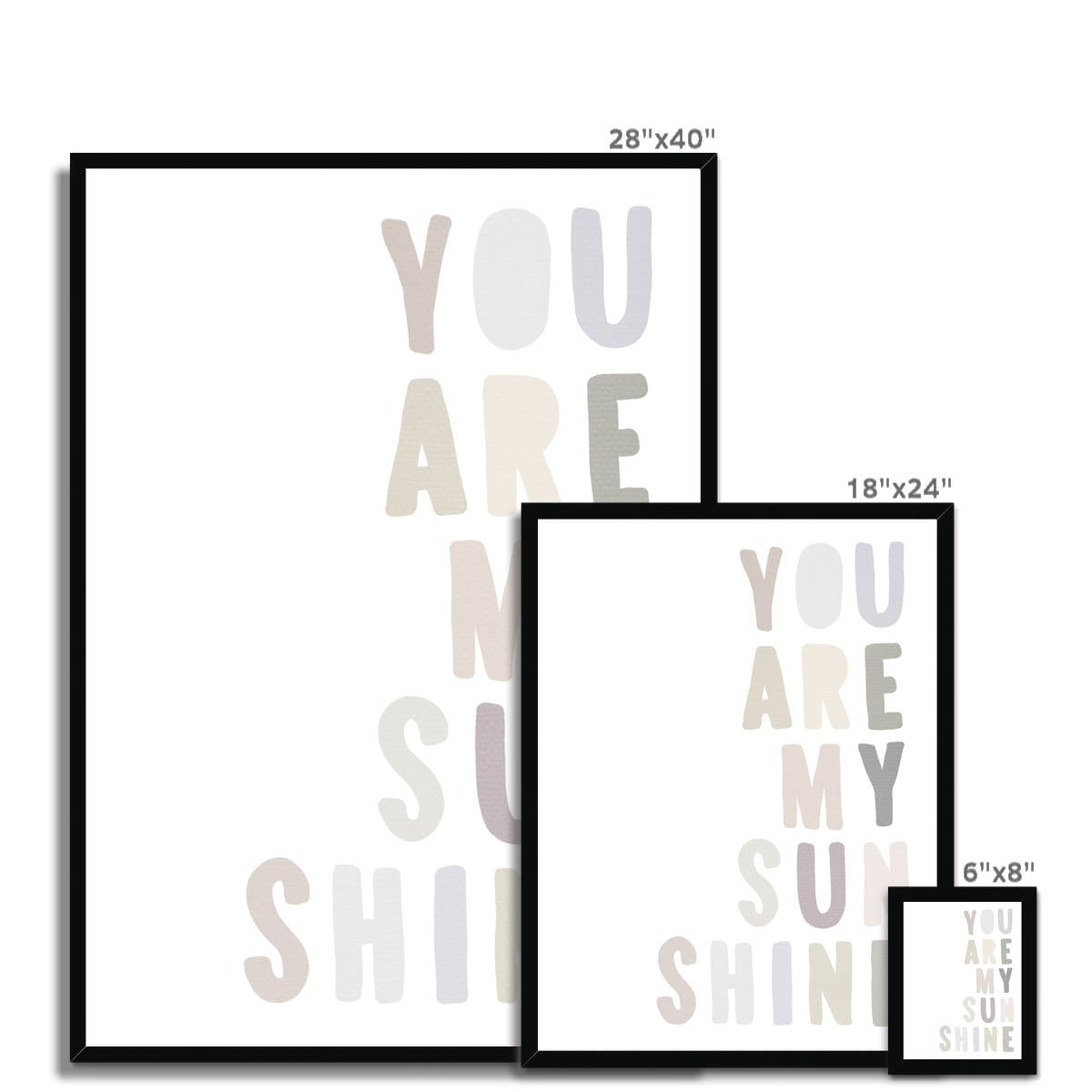 You Are My Sunshine - Natural | Framed Print