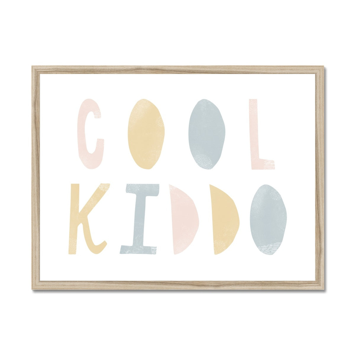 Cool Kiddo - Pink Rainbow | Framed Print