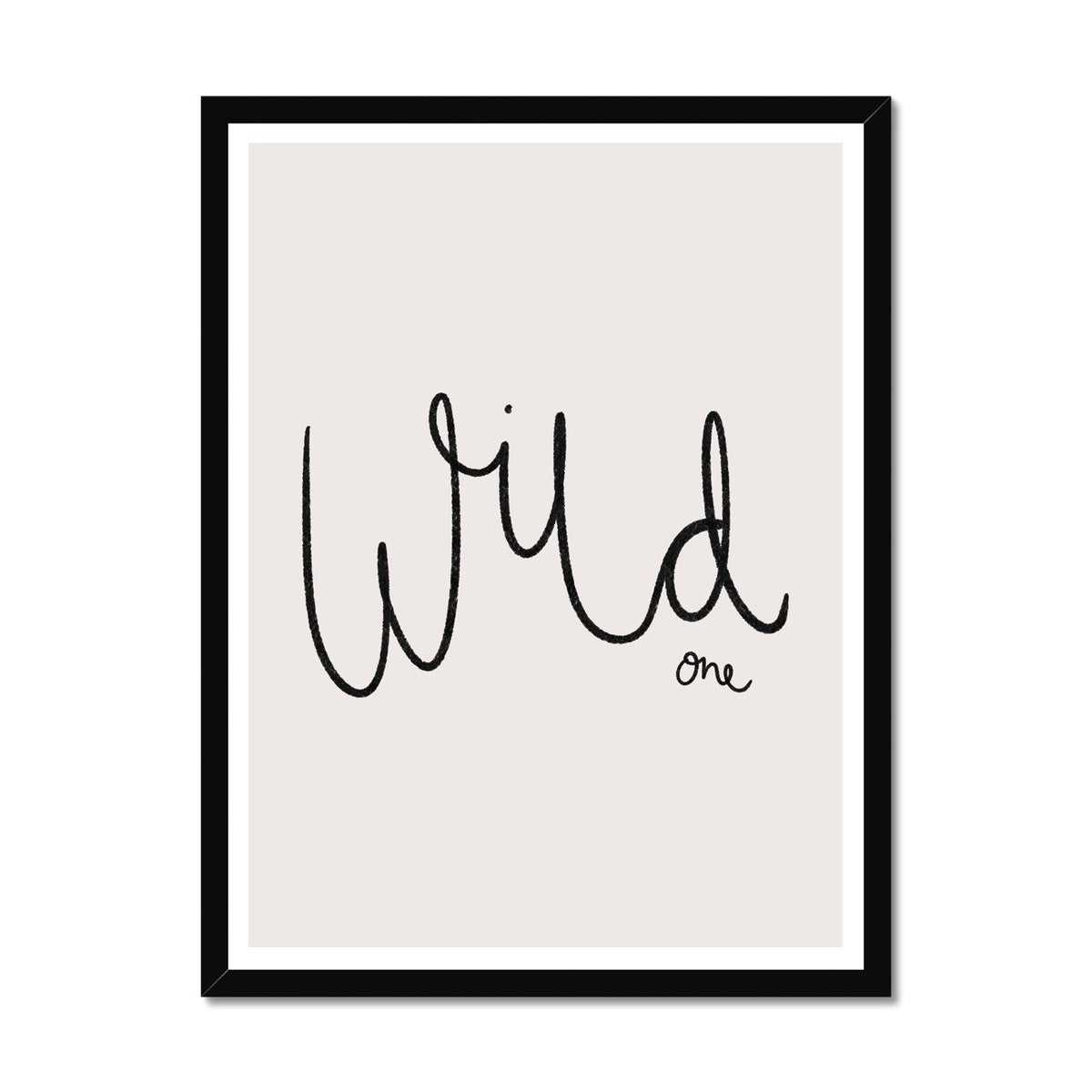 Wild One - Typography | Framed Print