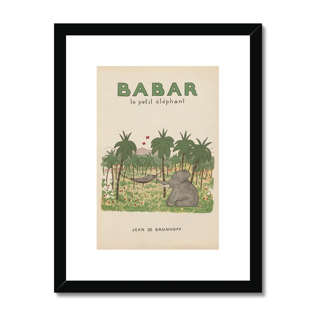Babar Nursery Art - Babar the Elephant nursery wall art print, Vintage Babar nursery decor for baby’s room, Classic Babar prints for children’s bedrooms