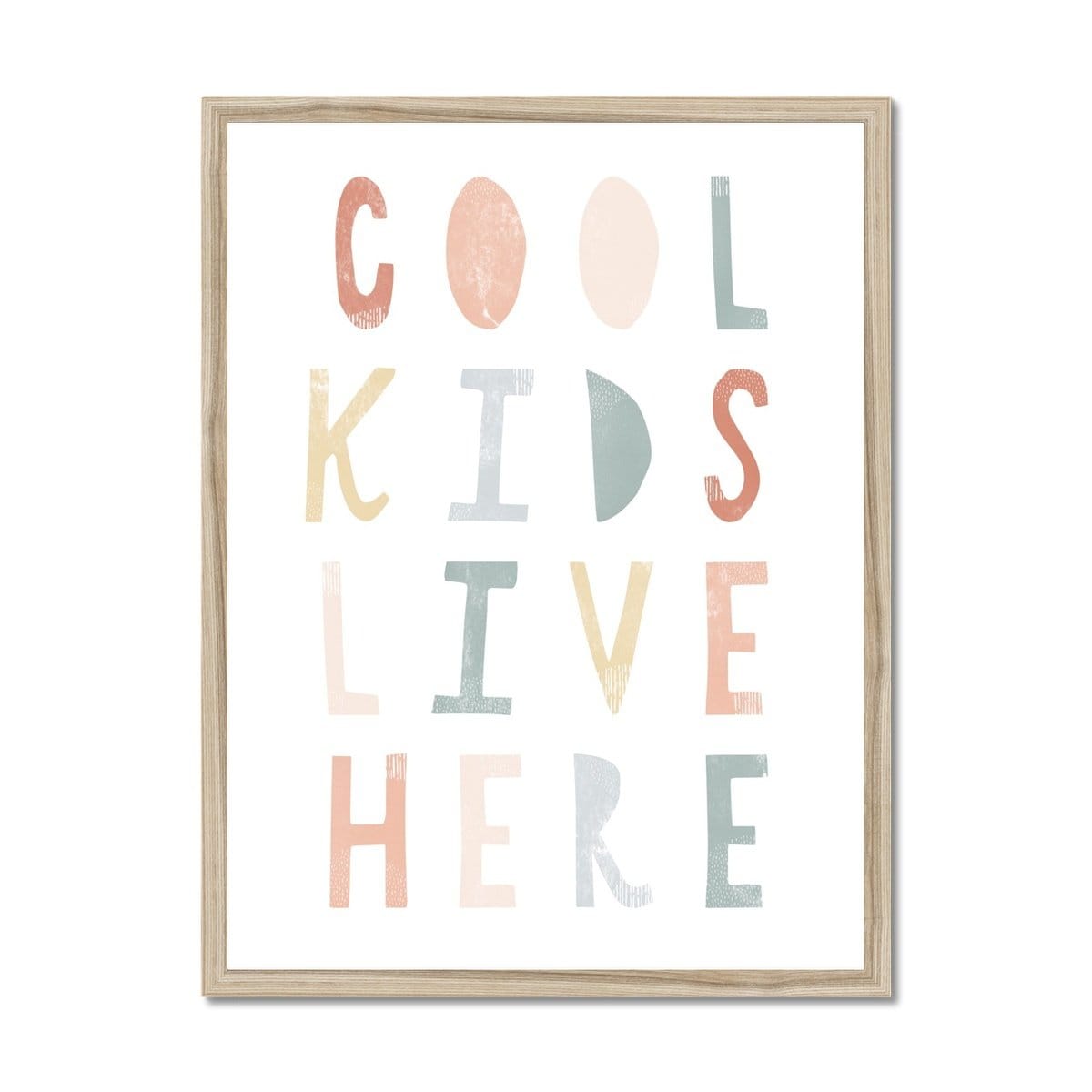 Cool Kids Live Here - Subtle | Framed Print