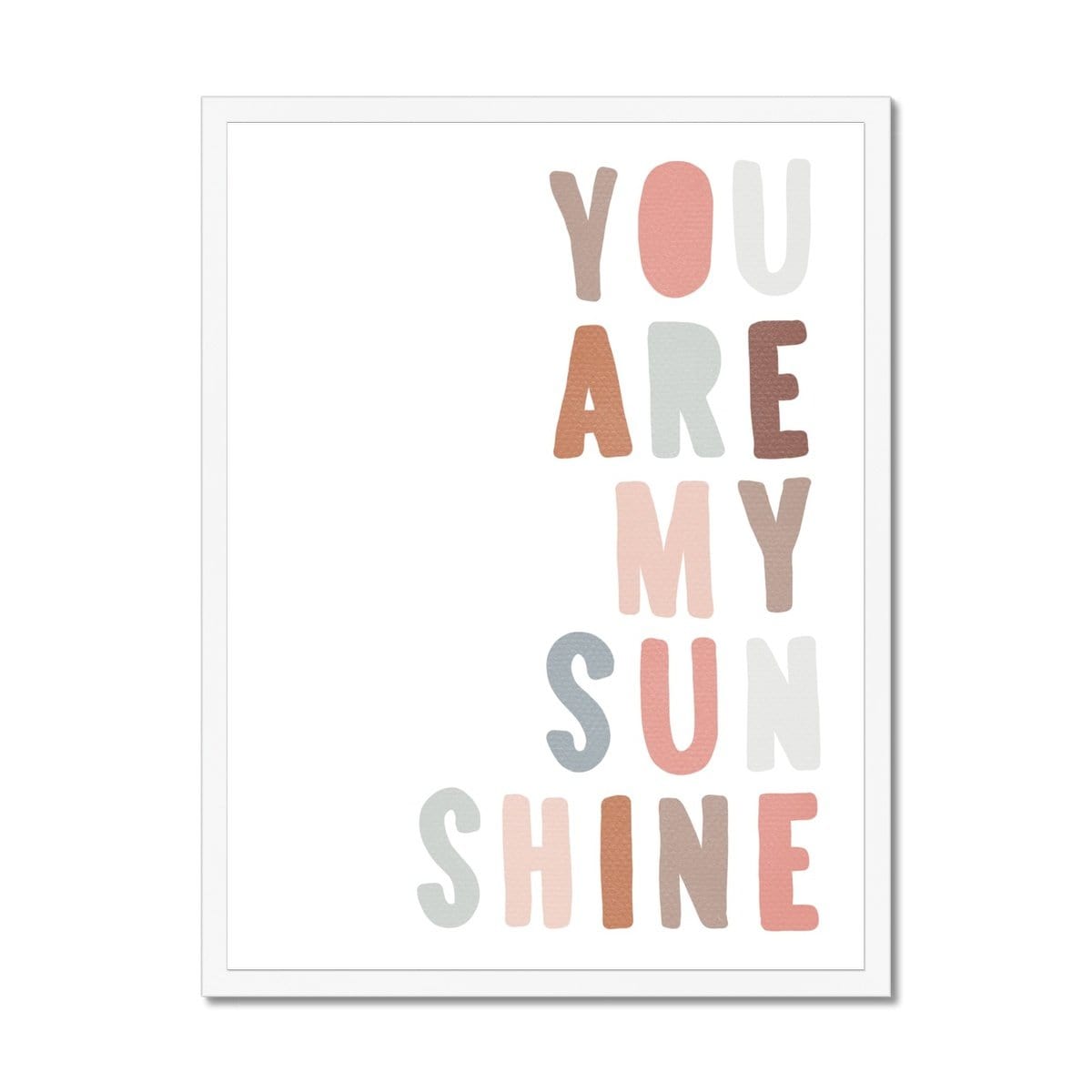 You Are My Sunshine - Ice Cream Colours | Framed Print