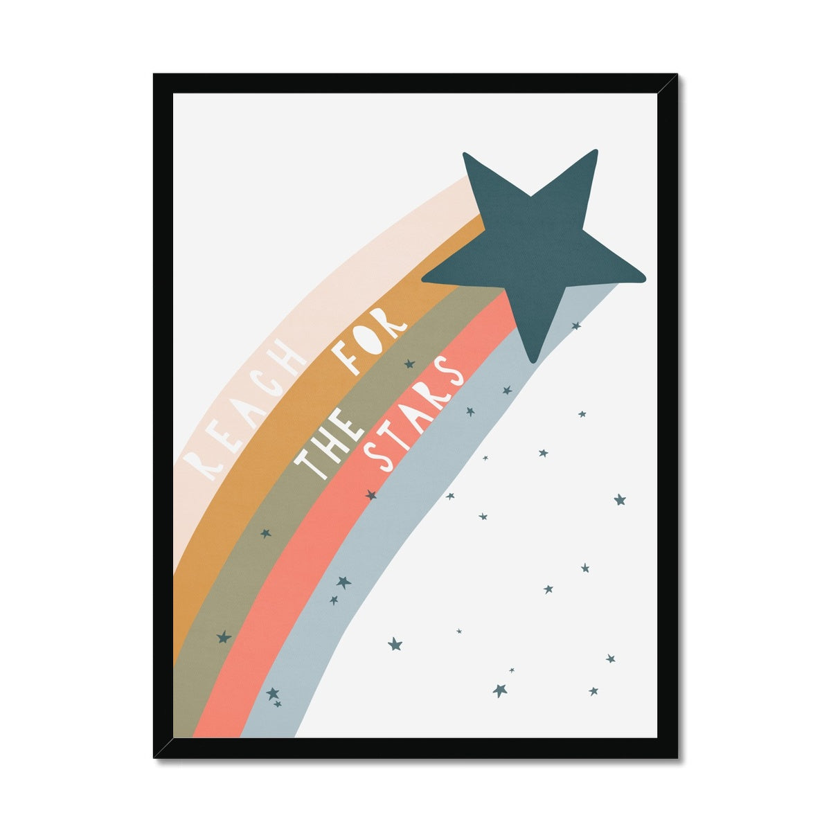 Reach for the Stars Quote - Space | Framed Print