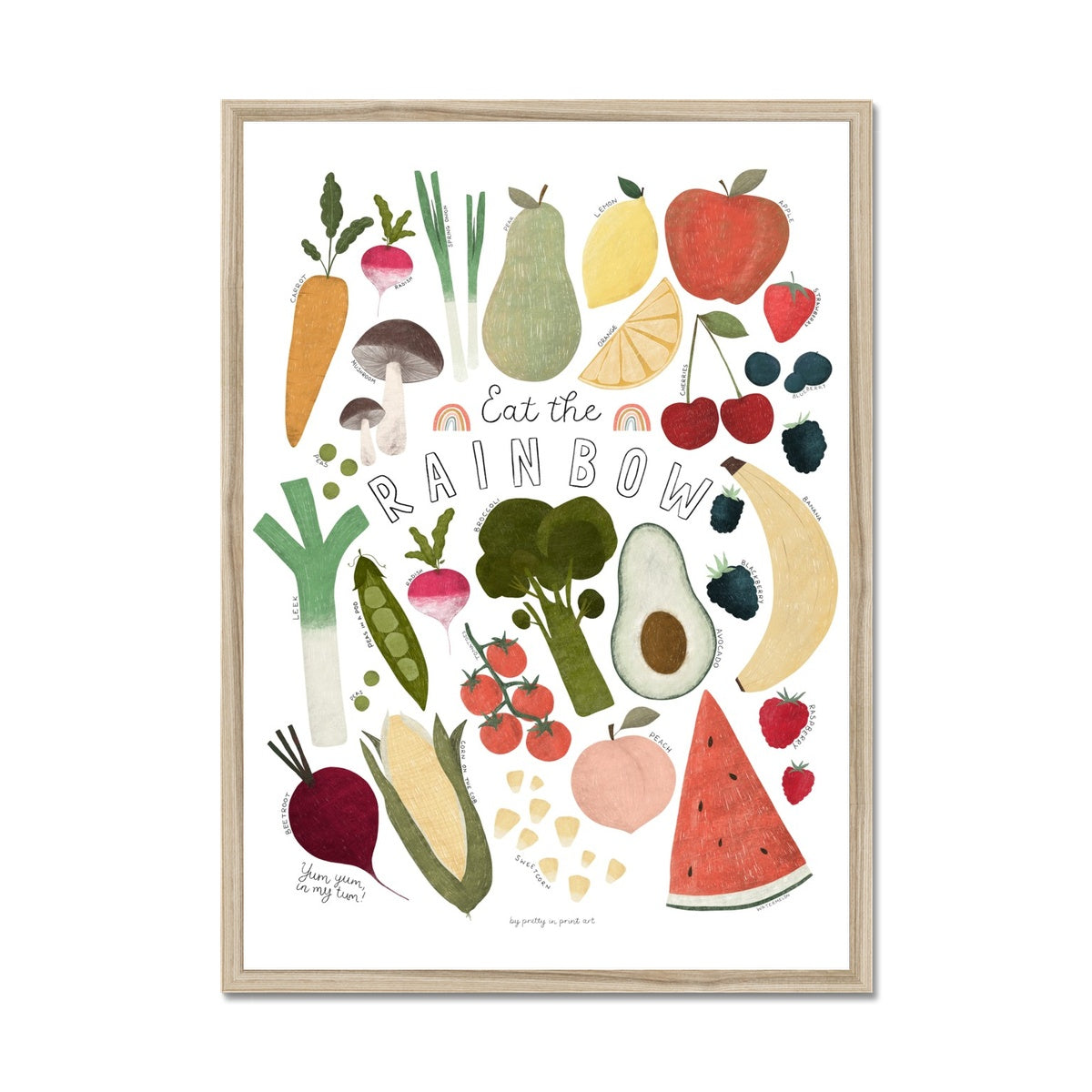 Eat The Rainbow - without faces | Framed Print