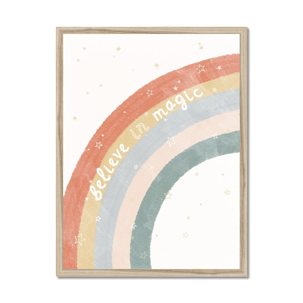 Rainbow Print - Believe in Magic | Framed Print
