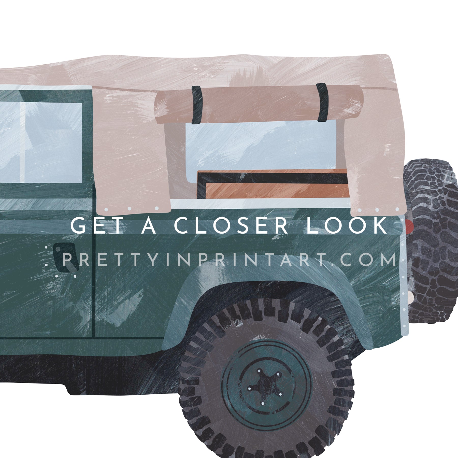 4x4 Land Rover - Blue Surf | Framed Print